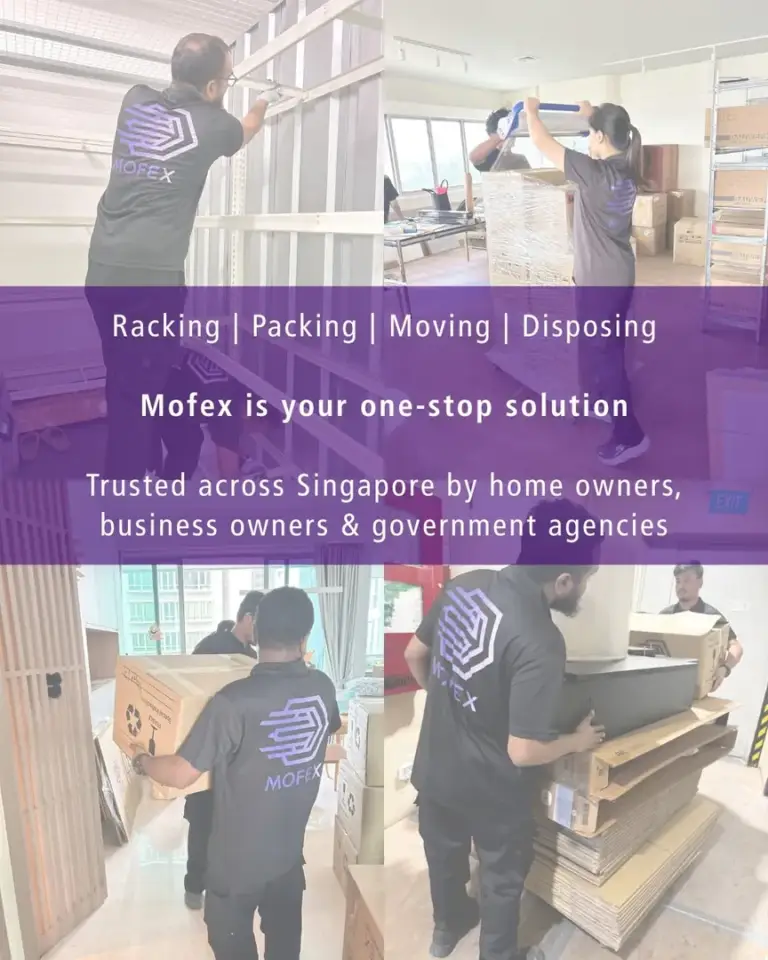 Mofex crew racking, packing and moving, one-stop solution graphic